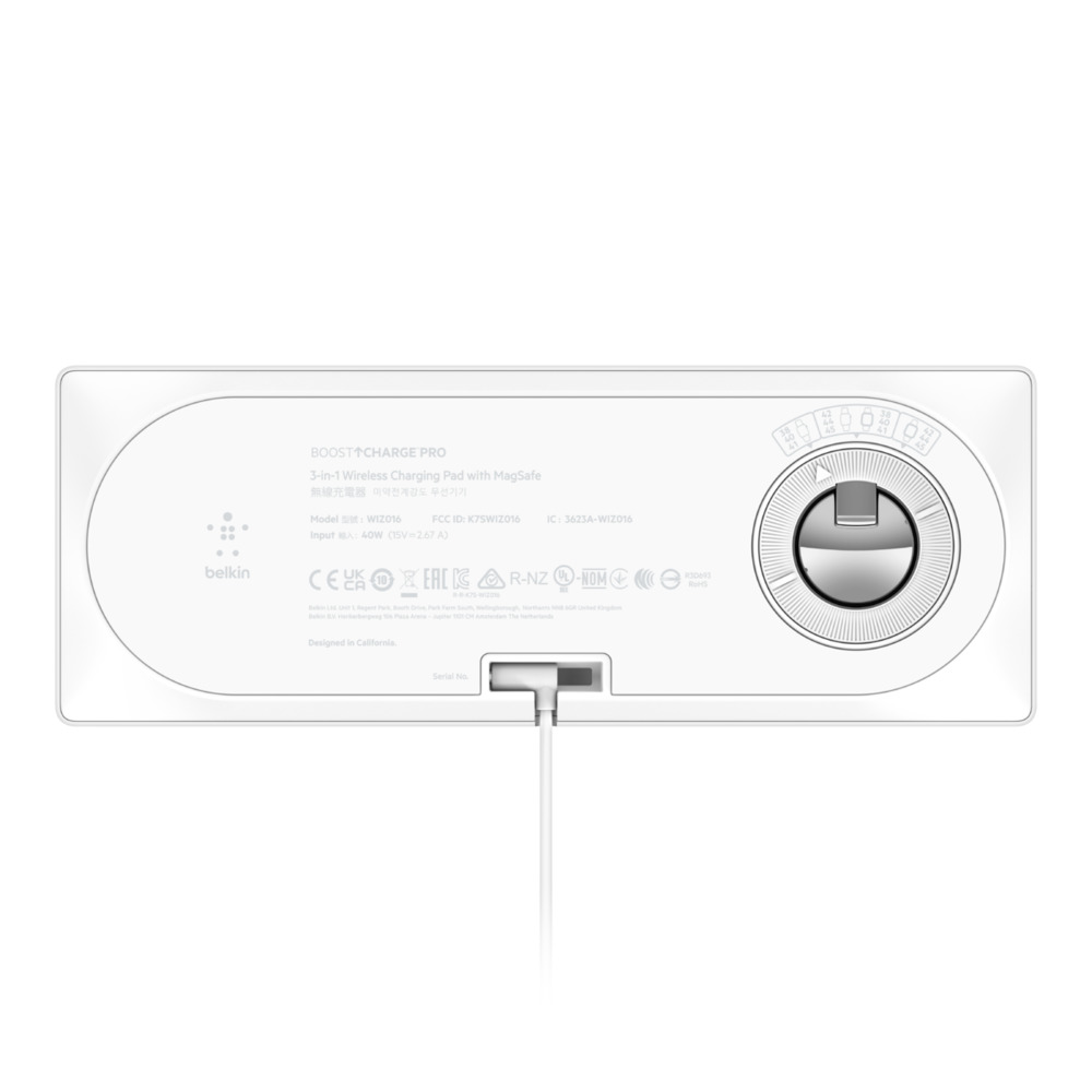 BELKIN 3IN1 WIRELESS CHARING PAD W/MAGSAFE WHITE thumbnail 6