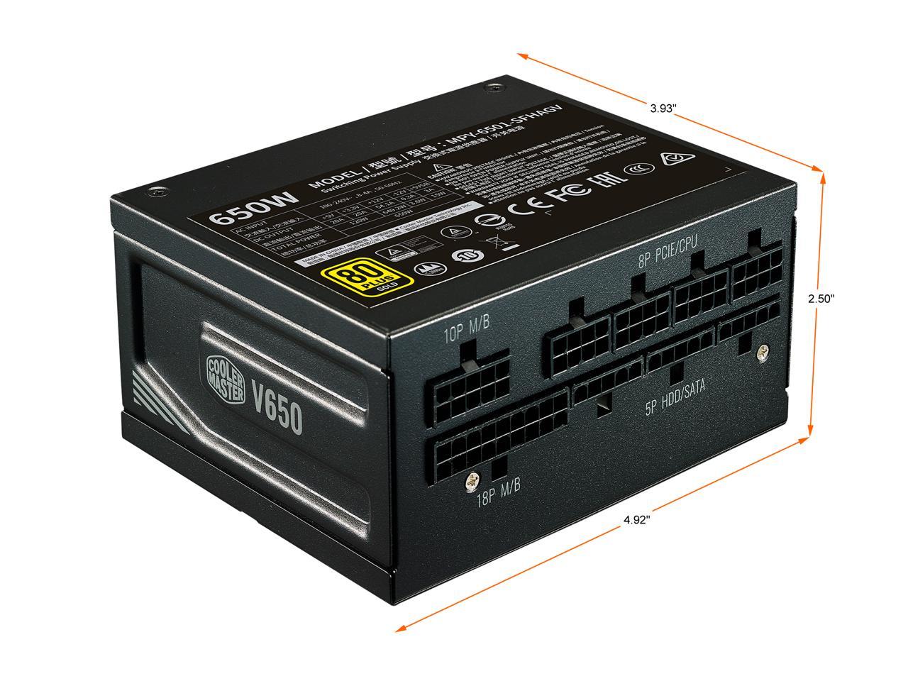 COOLER MASTER V650 SFX GOLD 650W FULL MODULAR thumbnail 5
