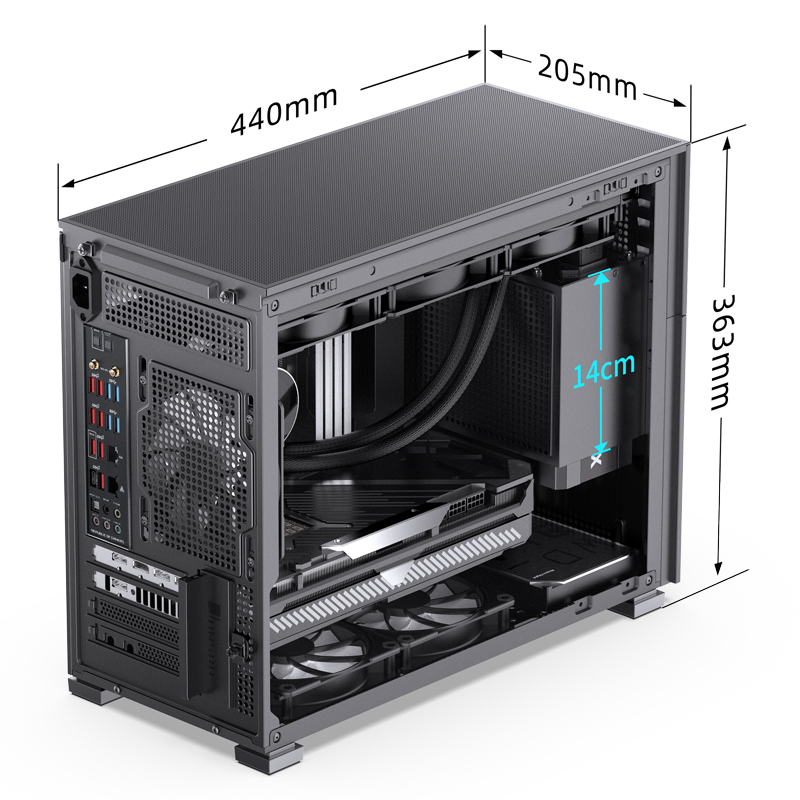 JONSBO D31 M-ATX MESH BLACK thumbnail 4
