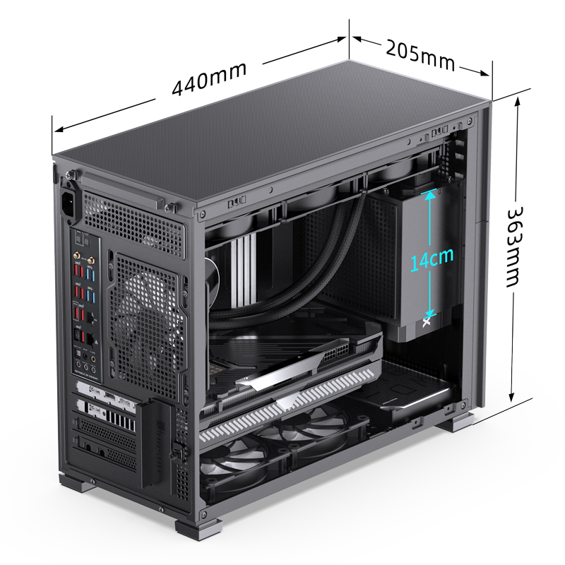JONSBO D31 M-ATX MESH+SCREEN VERSION BLACK thumbnail 4