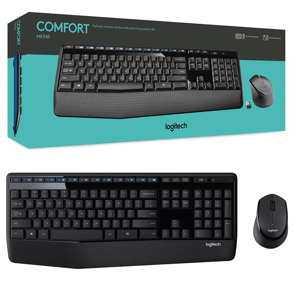 LOGITECH MK345 DESKTOP WIRELESS COMBO KEYBOARD (920-006491) thumbnail 5