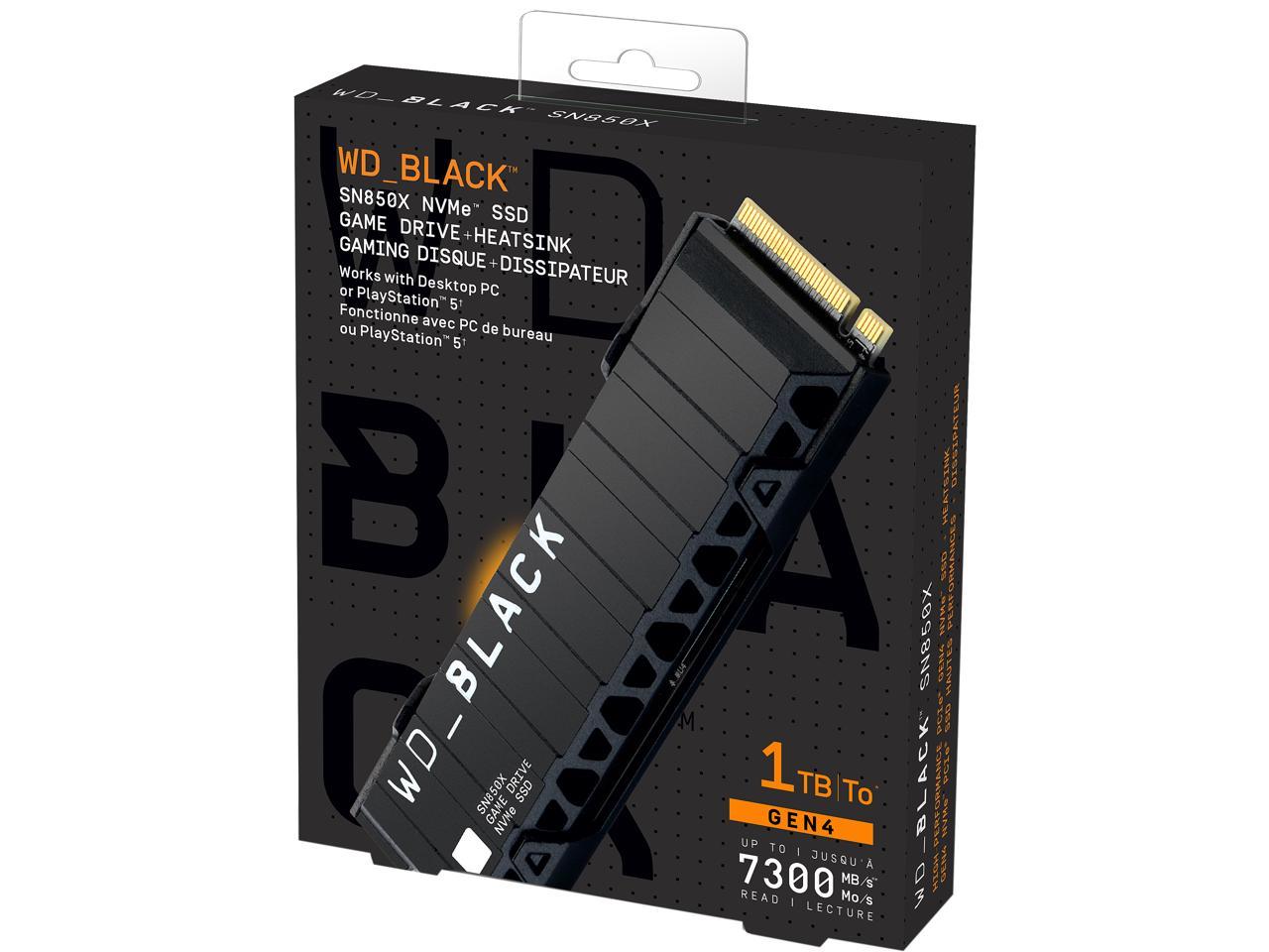 WESTERN DIGITAL BLACK SN850X NVME SSD M.2 1TB W/HEAT SINK thumbnail 9