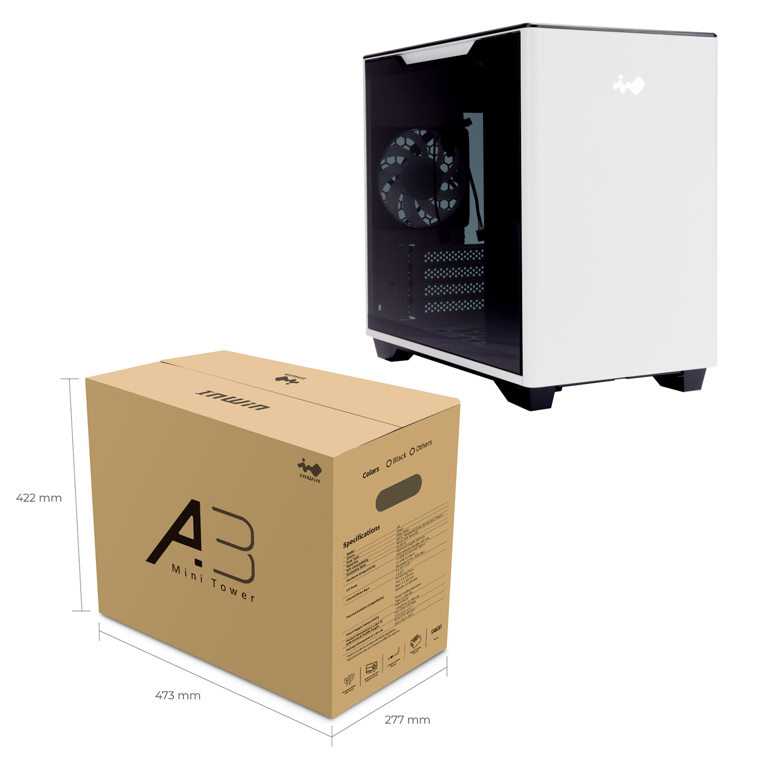 IN WIN A3 MICRO ATX CASE WHITE thumbnail 13