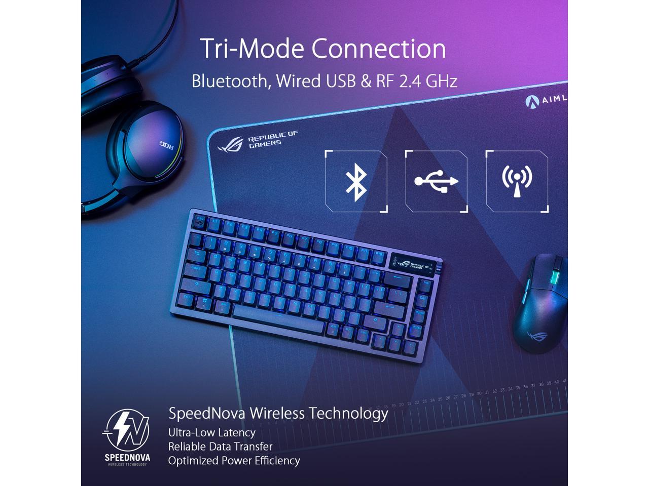 ASUS AZOTH-NX 無線機械鍵盤 茶軸 thumbnail 3