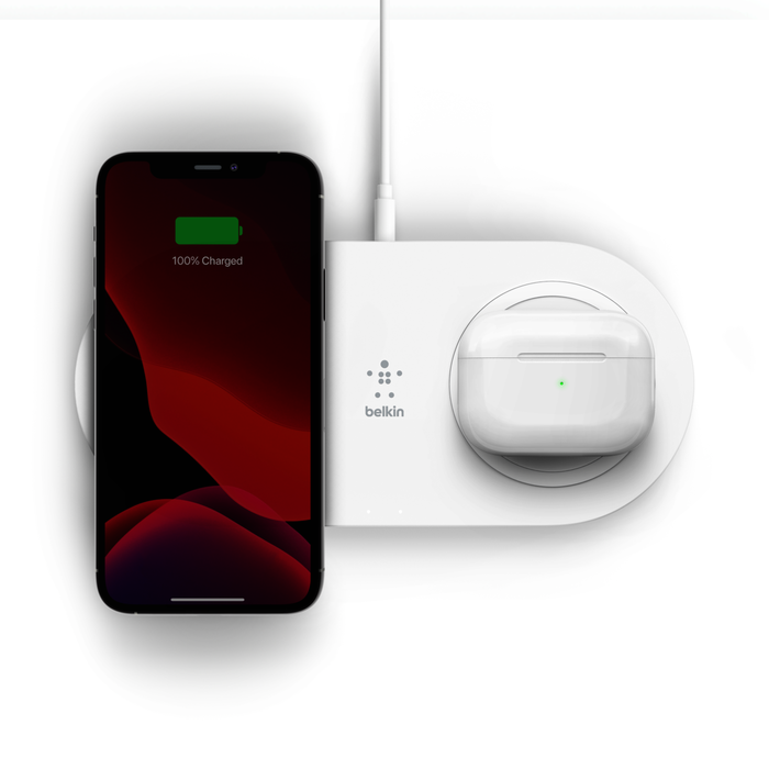 BELKIN DUAL PAD 15W PSU WHITE thumbnail 3