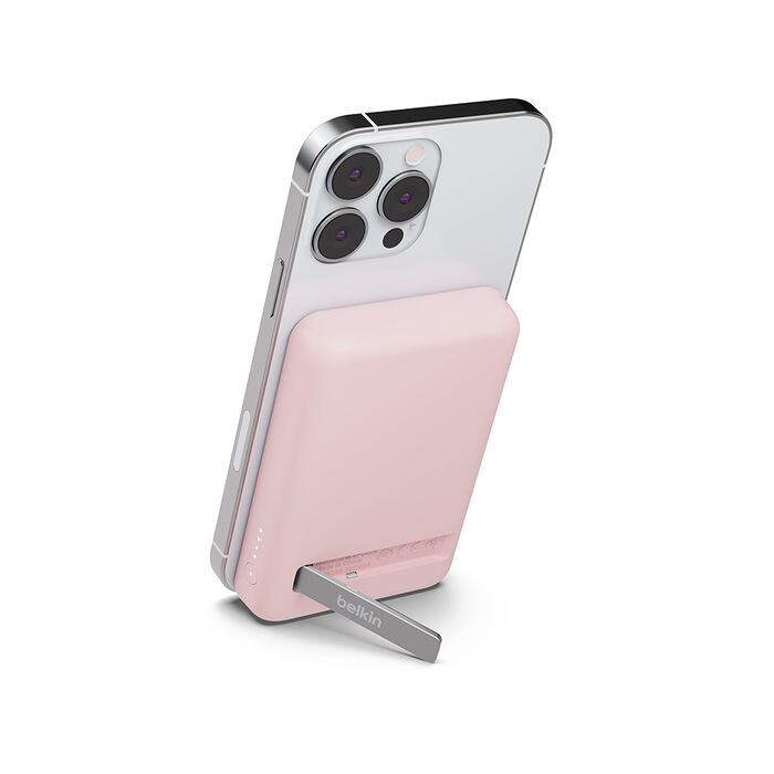 BELKIN 5K MAGNETIC WIRELESS POWER BANK + KICKSTAND (PINK) thumbnail 7