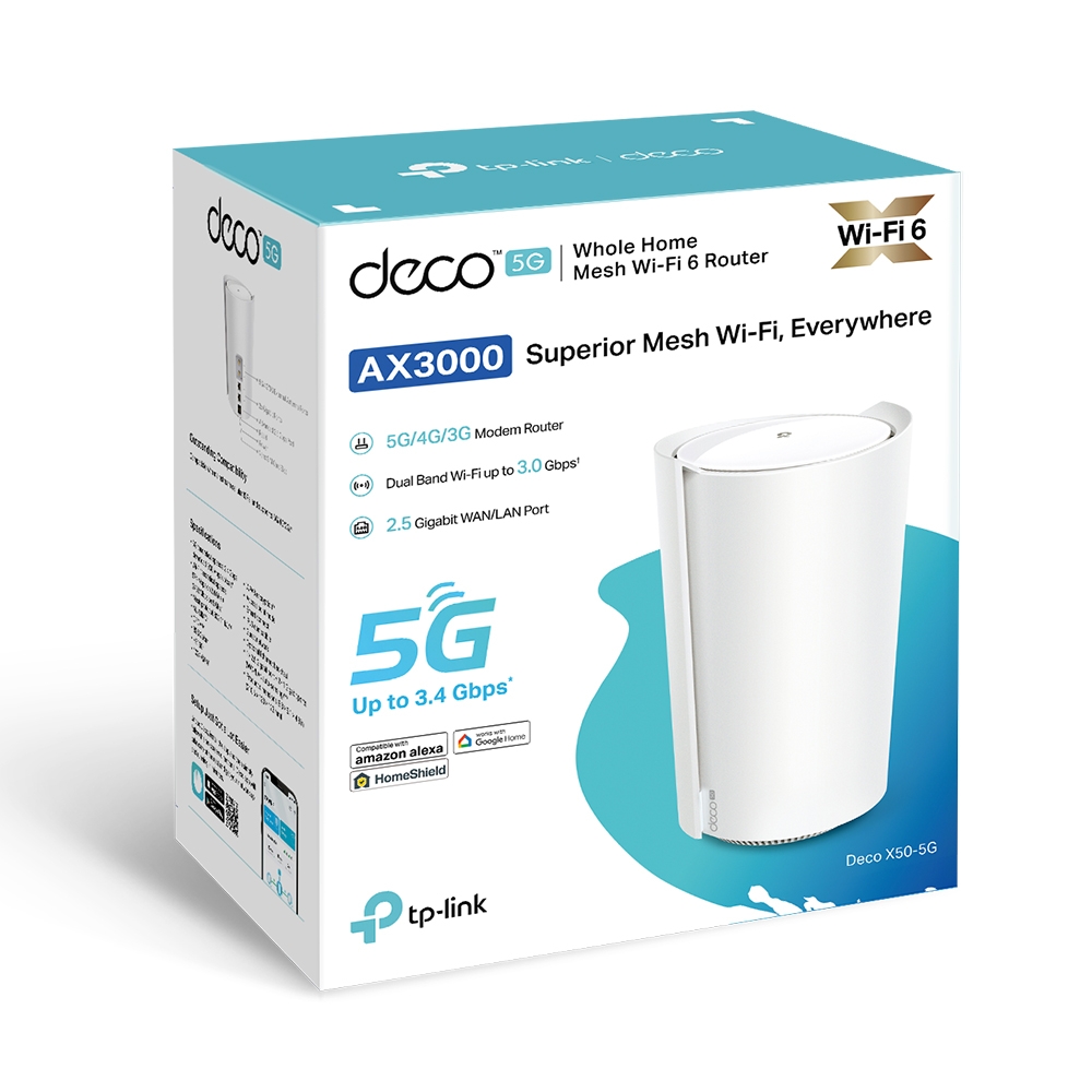 TP-LINK DECO X50-5G AX3000 MESH WIFI 6 ROUTER (1-PACK) thumbnail 2