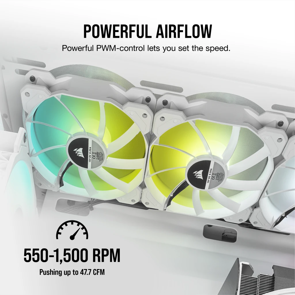 CORSAIR SP120 RGB ELITE WHITE thumbnail 3