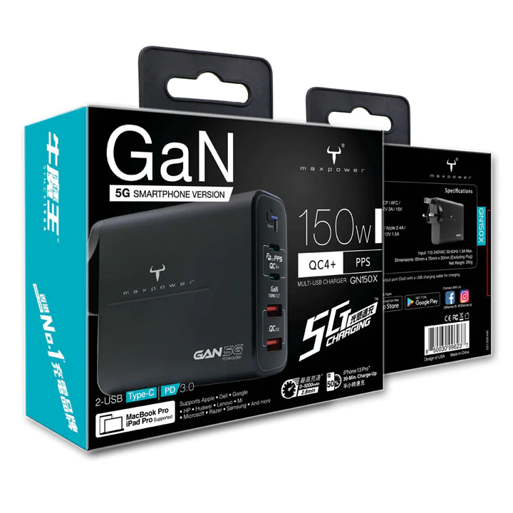 MAX POWER GN150X 150W 4 位 GaN USB 充電器 thumbnail 2