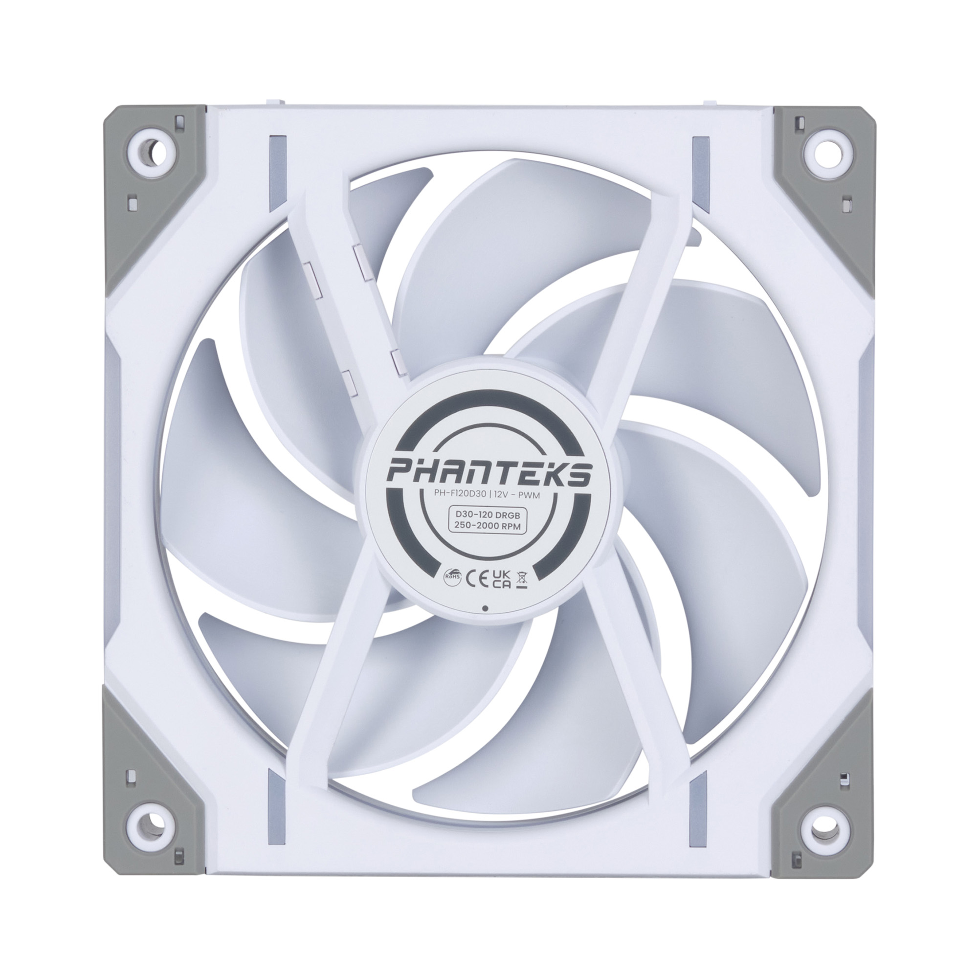 PHANTEKS D30 120MM PWM FAN REGULAR DRGB WHITE (1-PACK) thumbnail 8