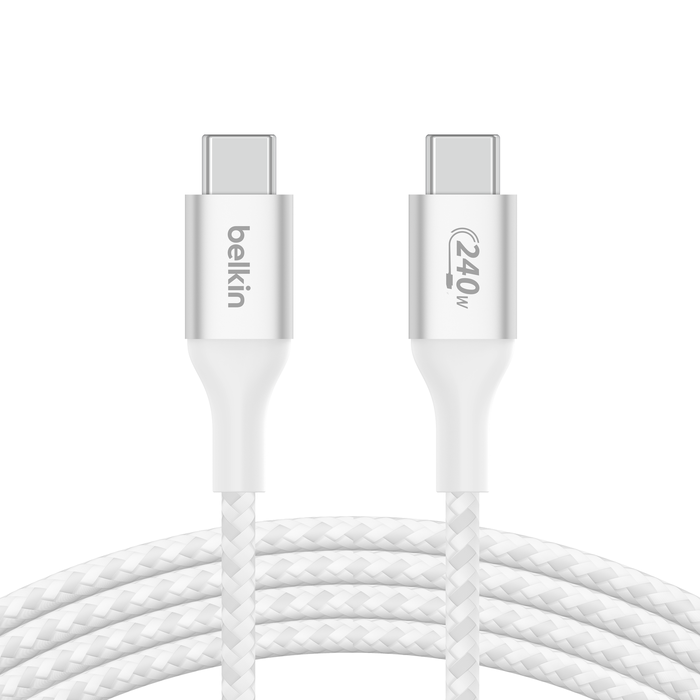 BELKIN 240W BRAIDED C-C CABLE 2M WHITE thumbnail 4