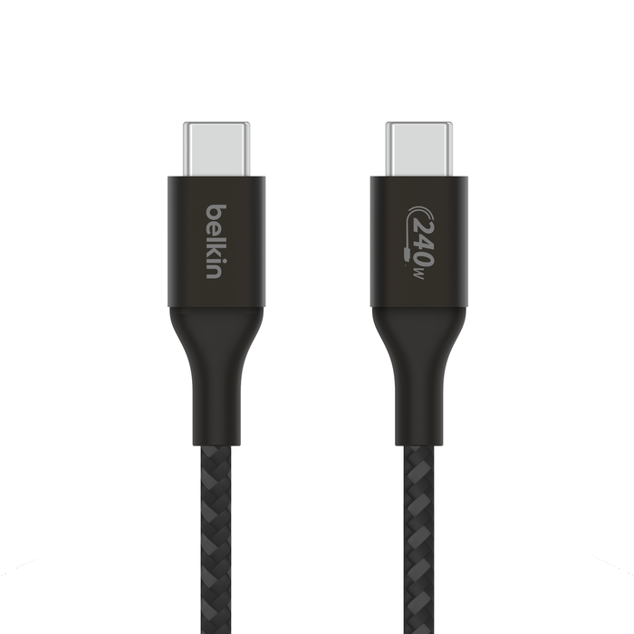 240W BRAIDED C-C CABLE 2M BLACK