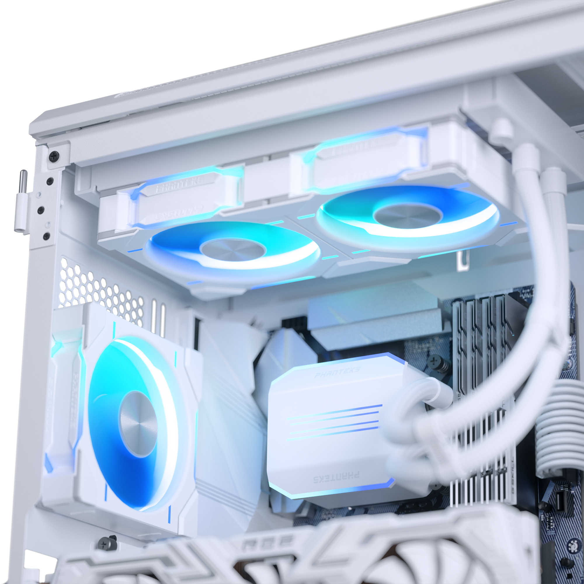 PHANTEKS GLACIER ONE 240D30 D-RGB AIO LIQUID COOLER WHITE thumbnail 3
