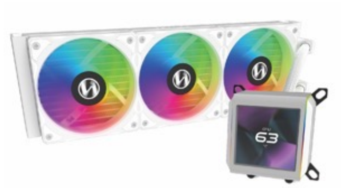 LIAN LI GALAHAD II TRINITY LCD360 AIO WATER COOLING WHITE thumbnail 2