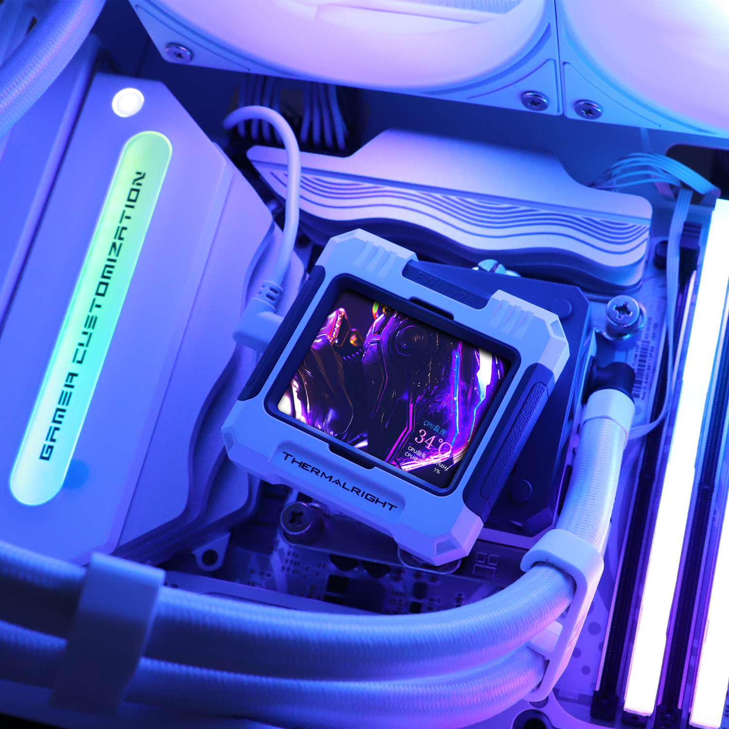 THERMALRIGHT FROZEN WARFRAME 240 ARGB W/2.4 IPS SCREEN WHITE thumbnail 8