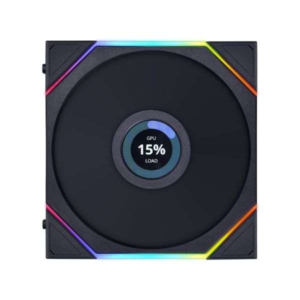 LIAN LI 120MM UNI REGULAR FAN 12TL LCD BLACK (3-PACK) thumbnail 3