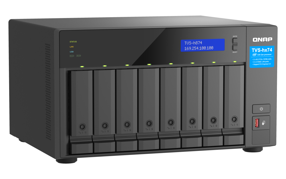 QNAP TVS-h874 32GB RAM 8-BAY SMB NAS thumbnail 5