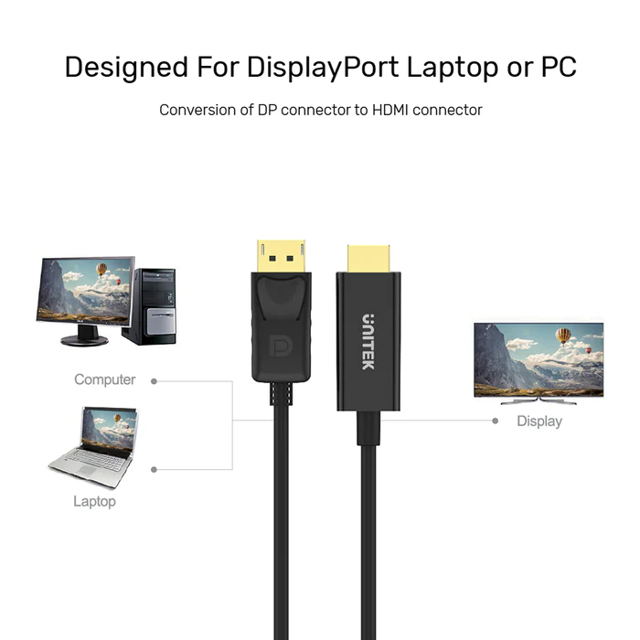 UNITEK UNITEK Y-5118DA DISPLAY PORT TO HDMI MALE thumbnail 5