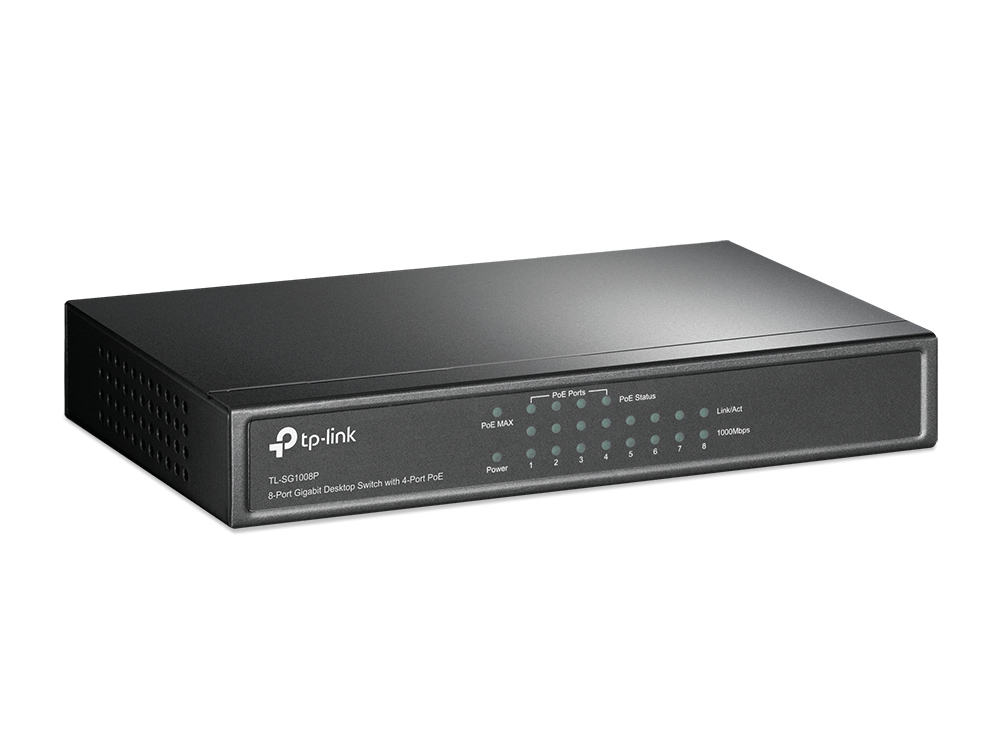 TP-LINK TL-SG1008P POE SWITCH 8-PORT GIGA W/4*POE thumbnail 2