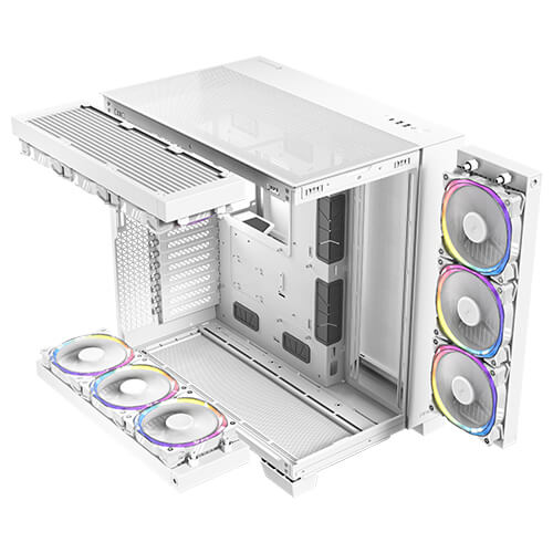 ANTEC C8 FRONT & SIDE GLASS PANEL CASE WHITE thumbnail 24