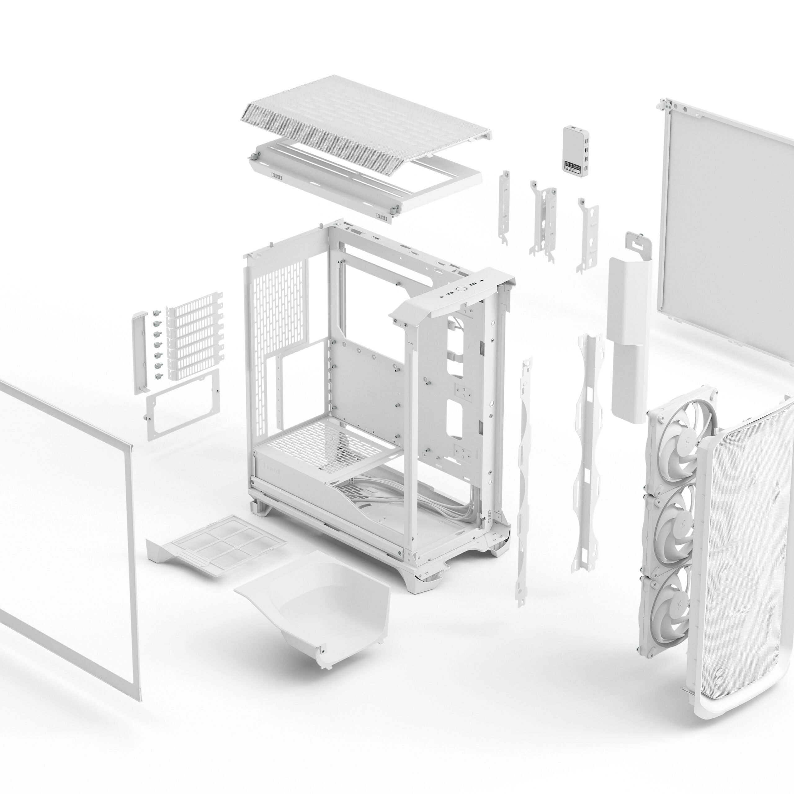 FRACTAL DESIGN MESHIFY 3 AMBIENCE PRO RGB WHITE TG CLEAR TINT thumbnail 2