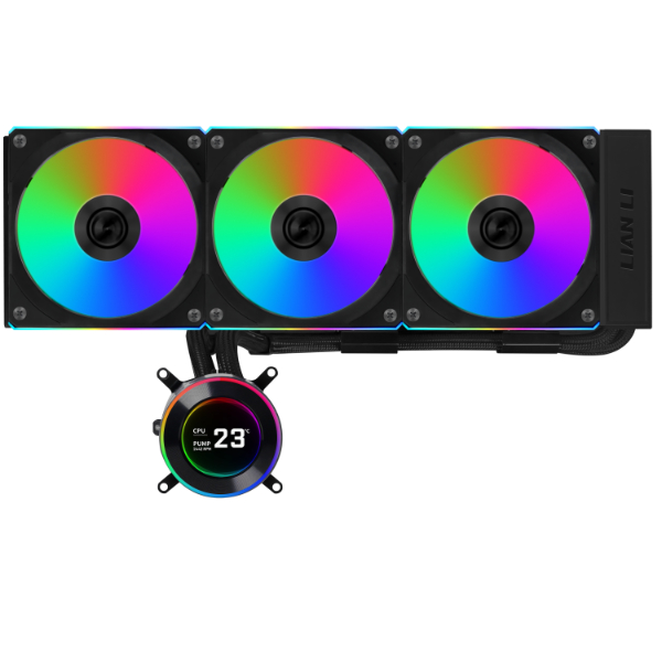 LIAN LI HYDROSHIFT II LCD-C 360CL AIO CPU WATER COOLER BK thumbnail 2