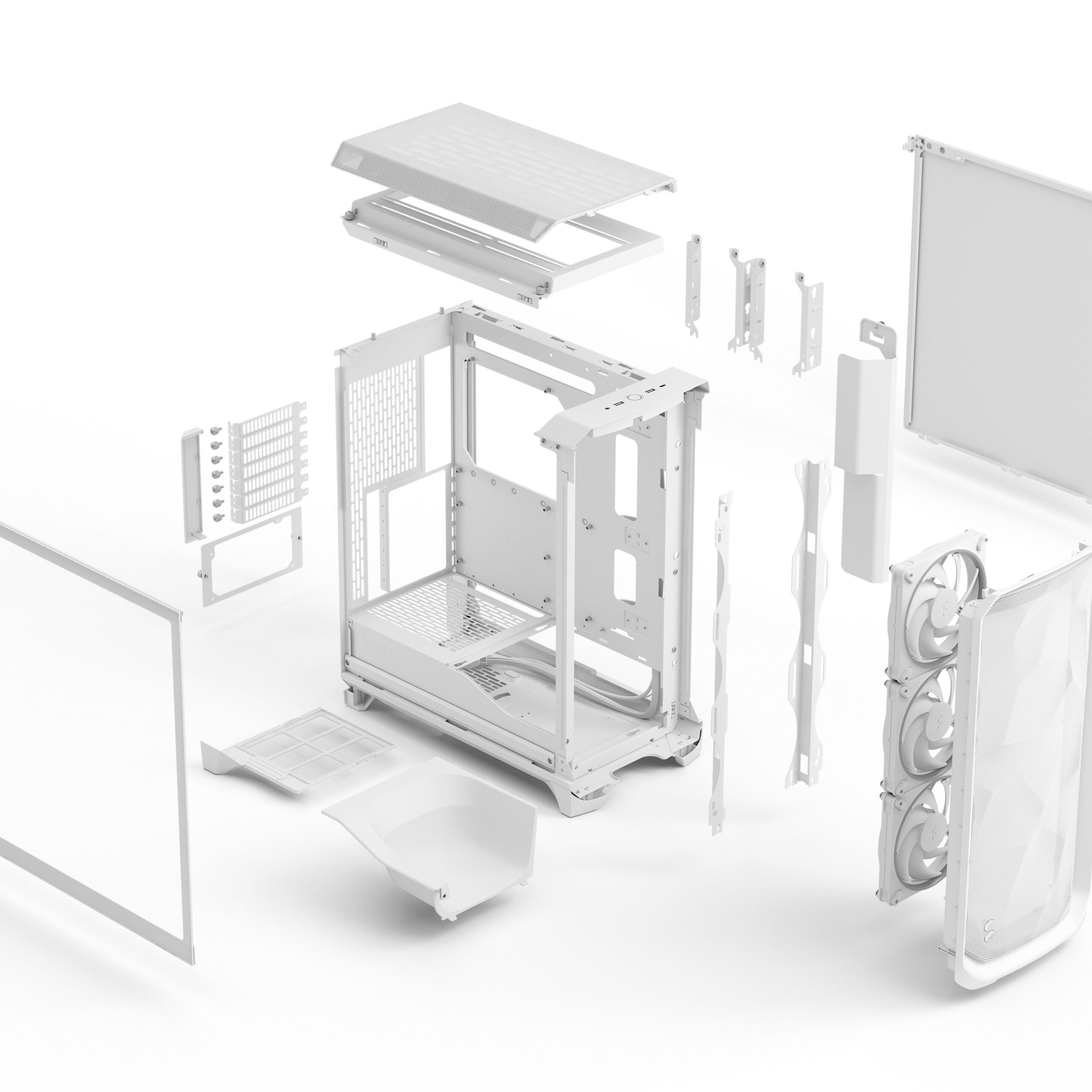 FRACTAL DESIGN MESHIFY 3 WHITE RGB TG CLEAR TINT thumbnail 2