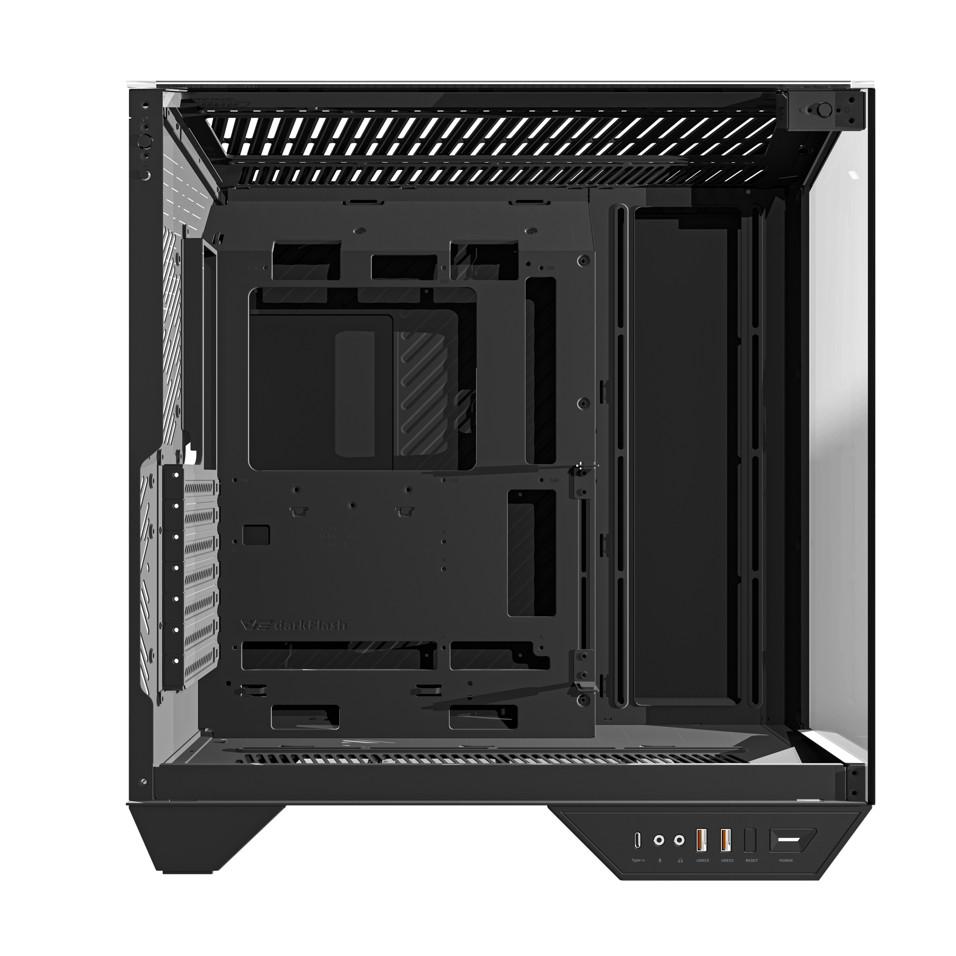 DY470 WITH 4 ARGB FANS ATX CASE BLACK
