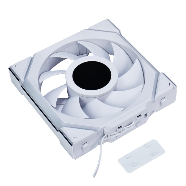 LIAN LI 120MM UNI FAN 12SL LCD WIRELESS WHITE (3PACK) thumbnail 4