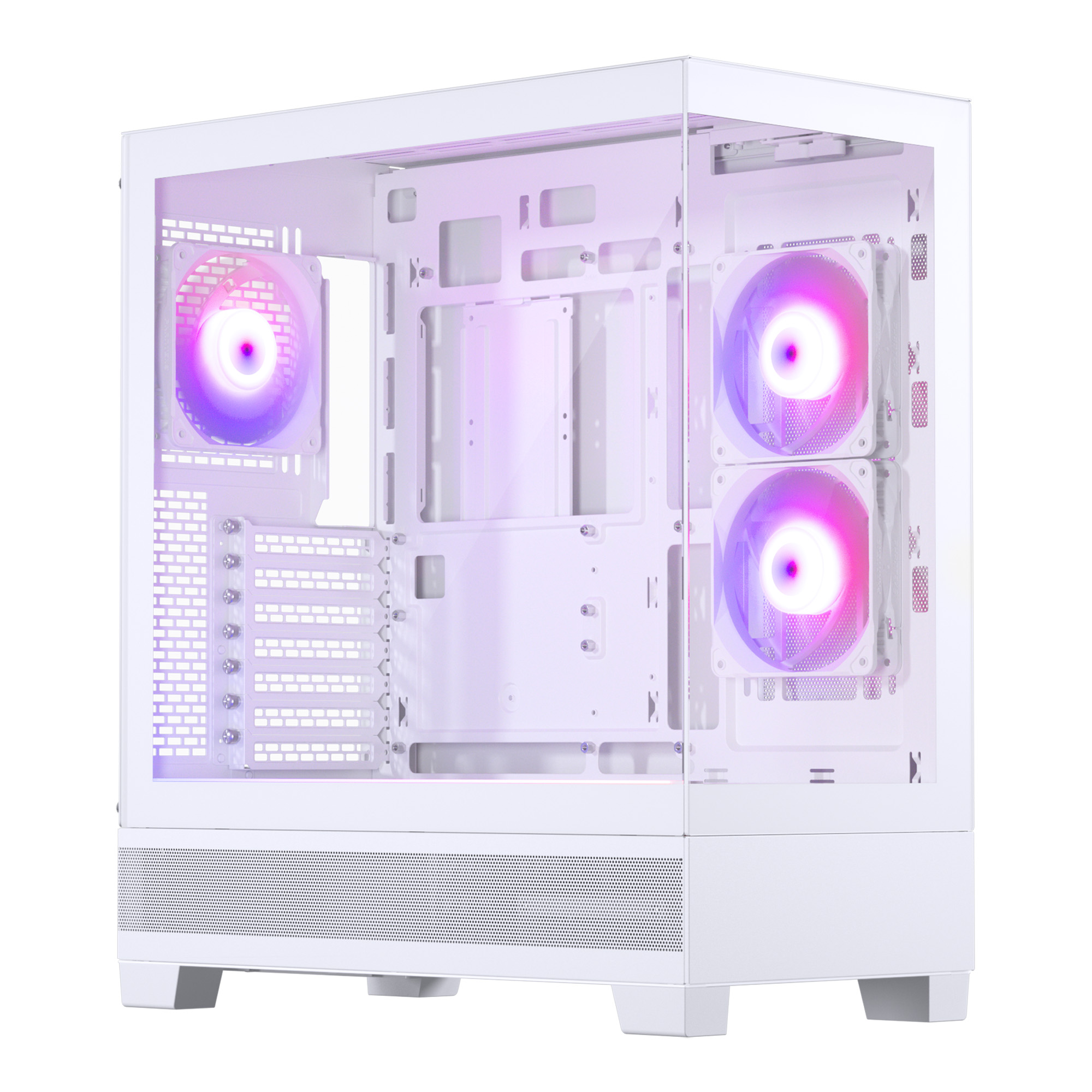 XT VIEW TEMPERED GLASS MID TOWER CASE WHITE