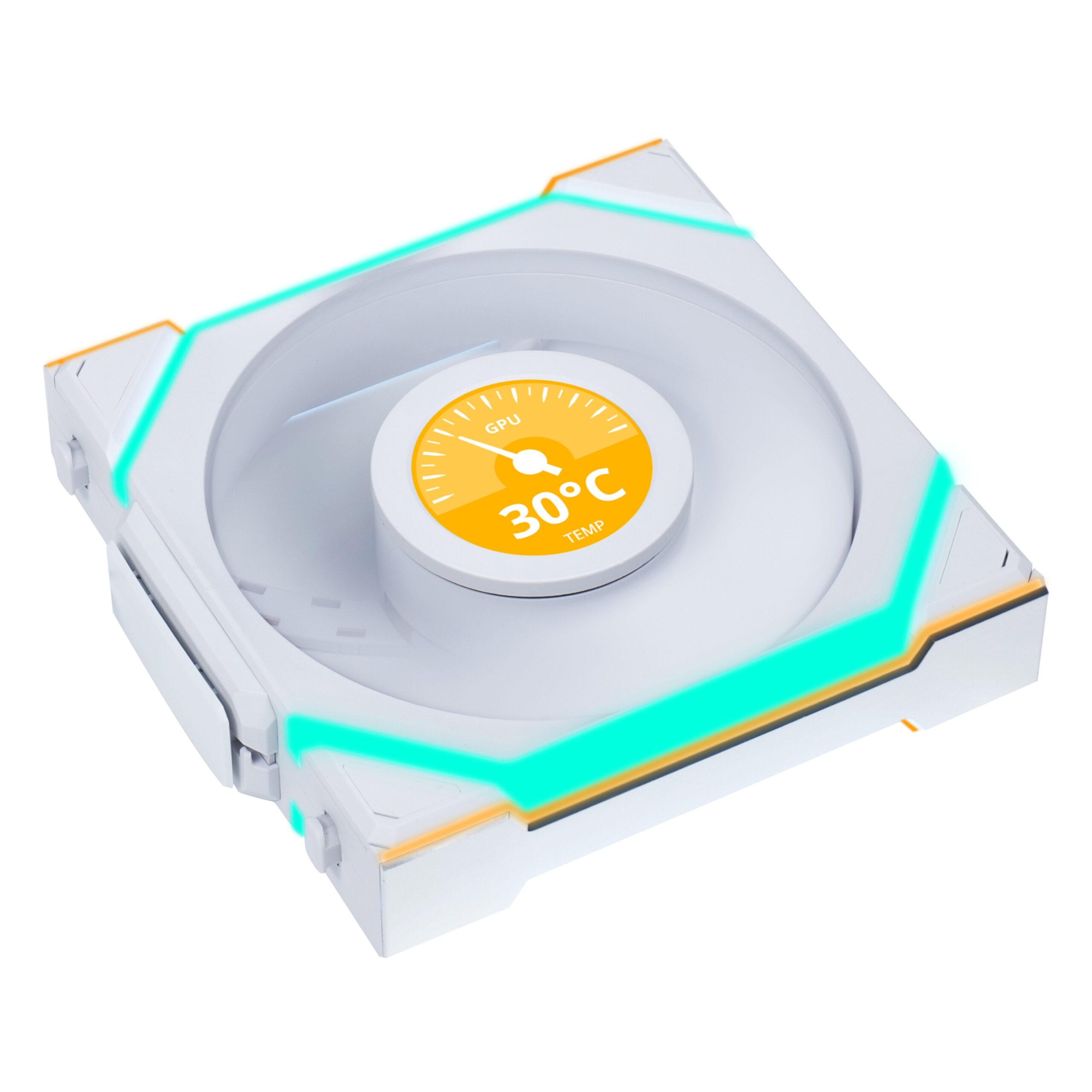 LIAN LI 120MM UNI FAN R12SL LCD REVERSE WIRELESS WH(1PACK) thumbnail 2