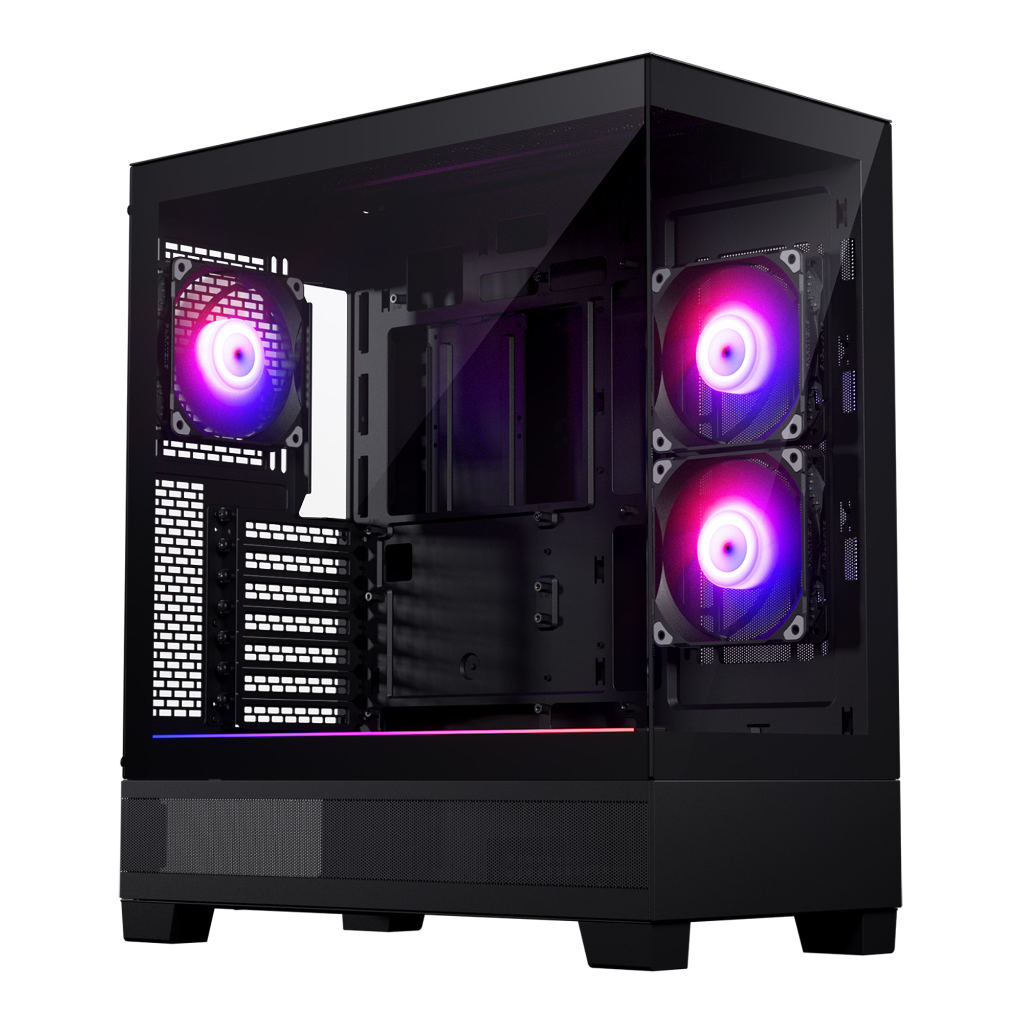 XT VIEW TEMPERED GLASS MID TOWER CASE BLACK