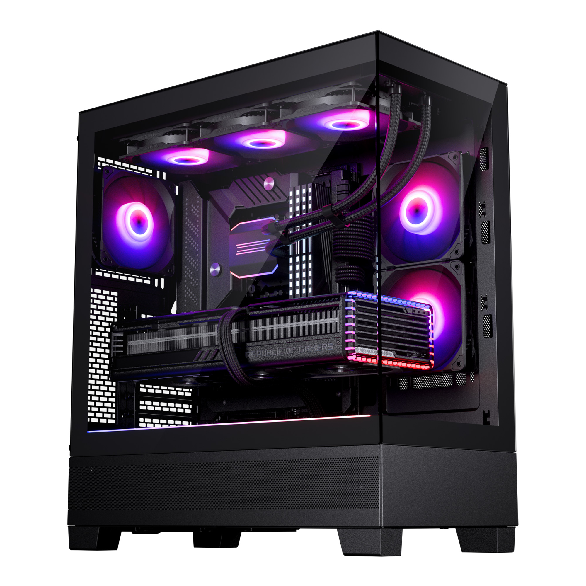 XT VIEW TEMPERED GLASS MID TOWER CASE BLACK thumbnail 9