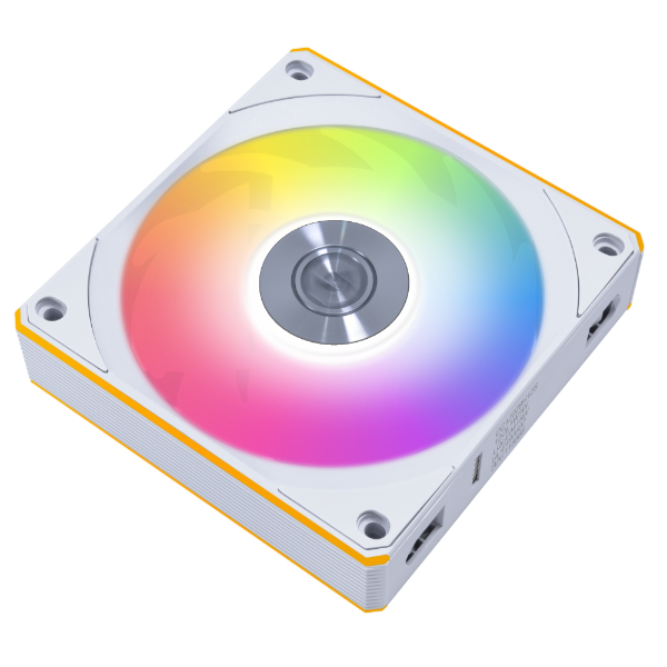 LIAN LI 120MM UNI FAN R12CL LED REVERSE WIRELESS WH(3PACK) thumbnail 3