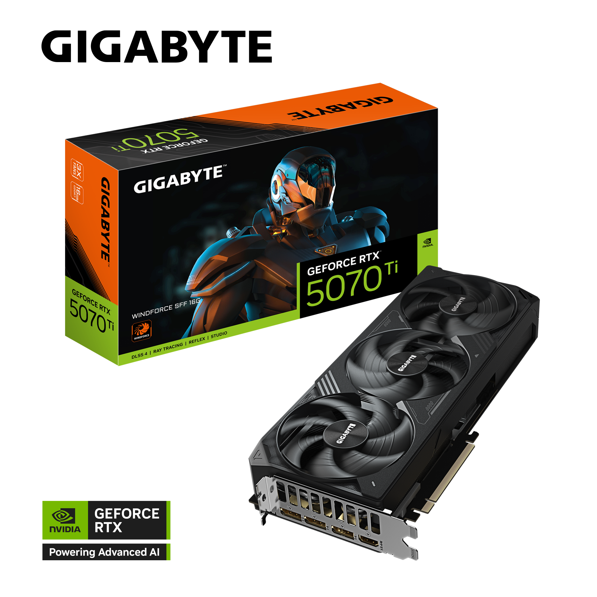GIGABYTE RTX5070TI WINDFORCE X3 16GB GDDR7 thumbnail 2