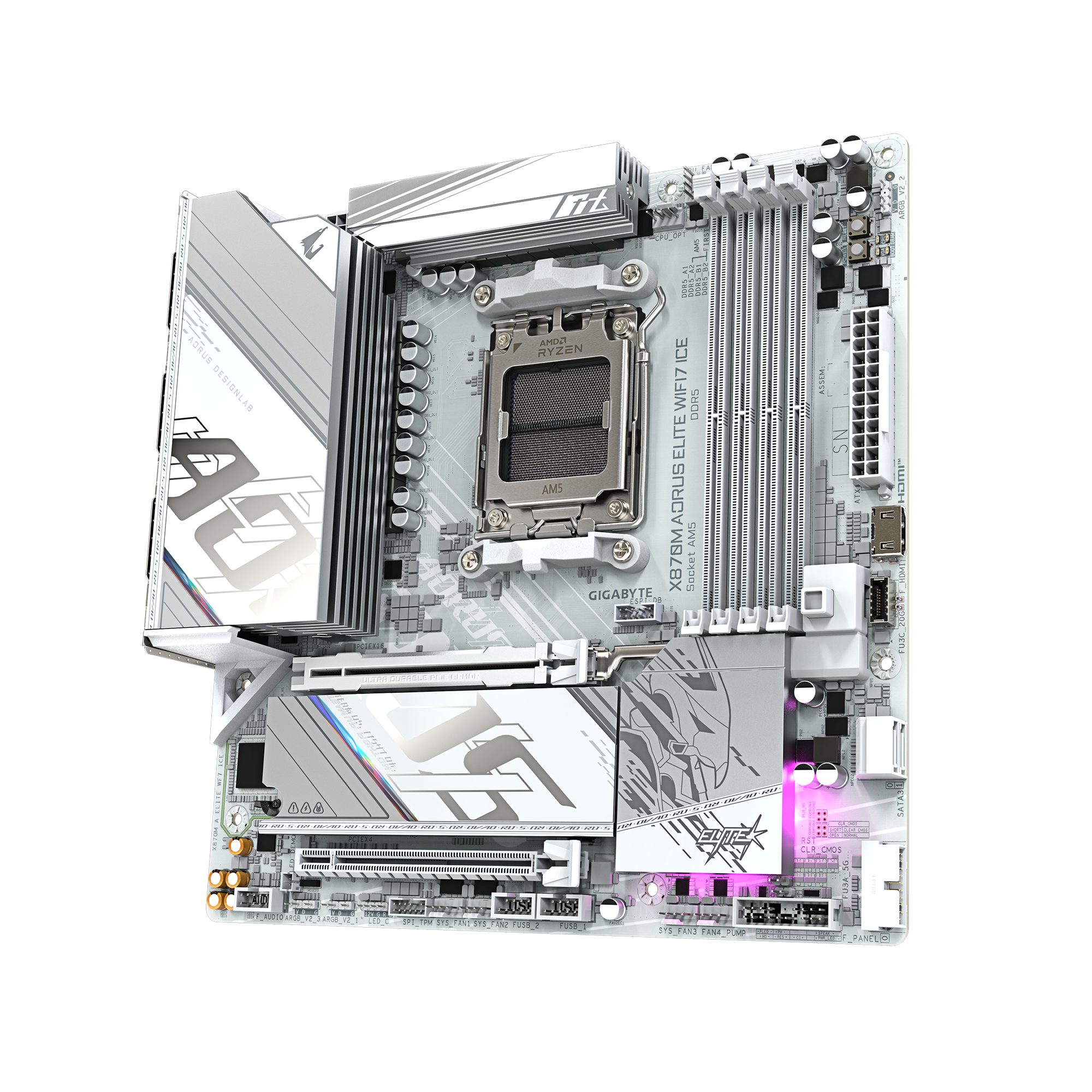 GIGABYTE X870M AORUS ELITE WIFI7 ICE thumbnail 3