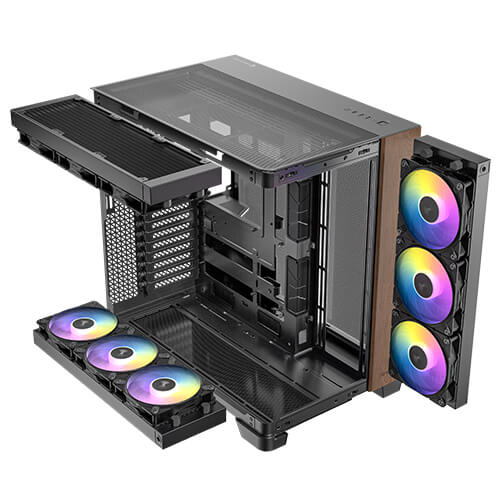 ANTEC C8 CURVE WOOD FRONT & SIDE GLASS CASE thumbnail 25