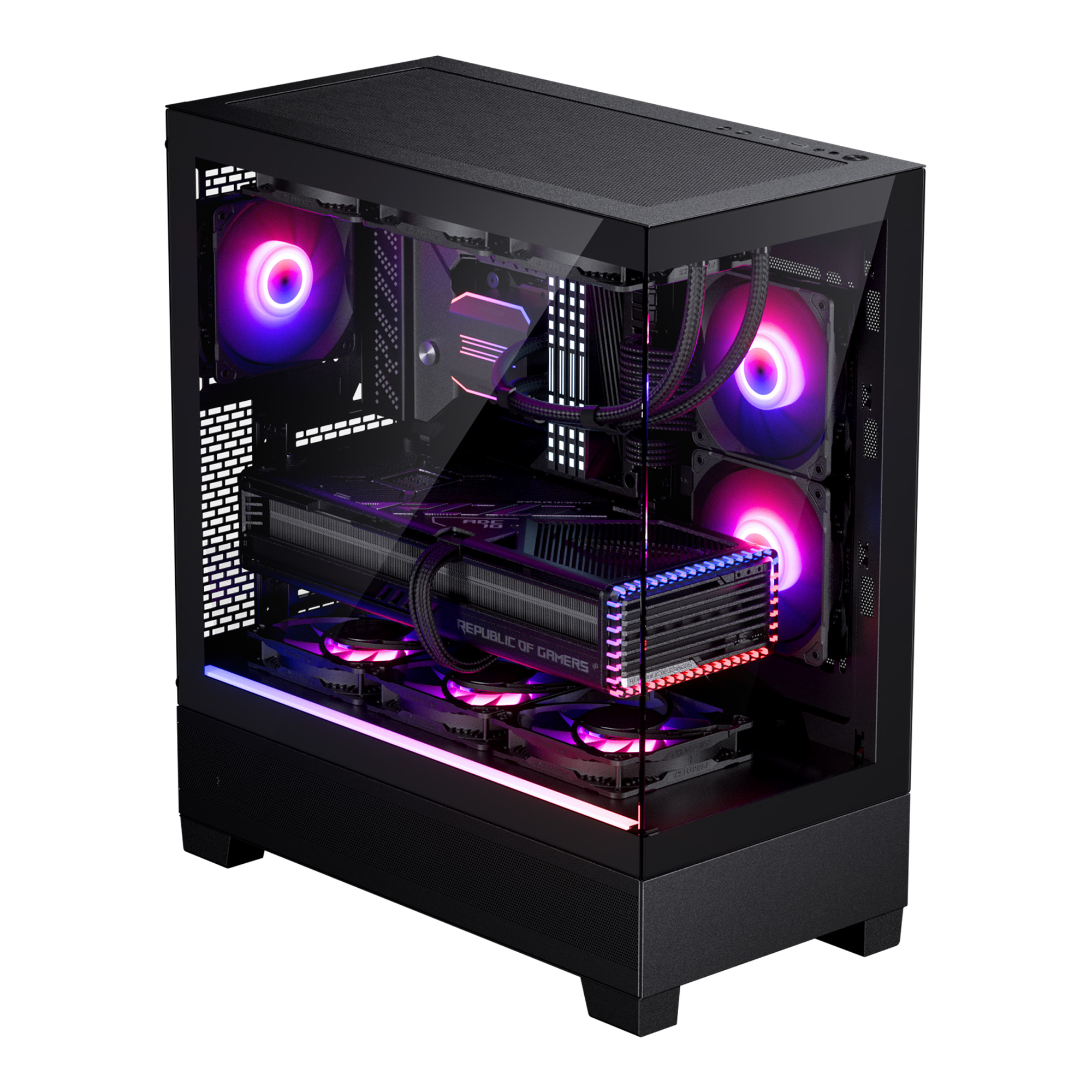 XT VIEW TEMPERED GLASS MID TOWER CASE BLACK thumbnail 11