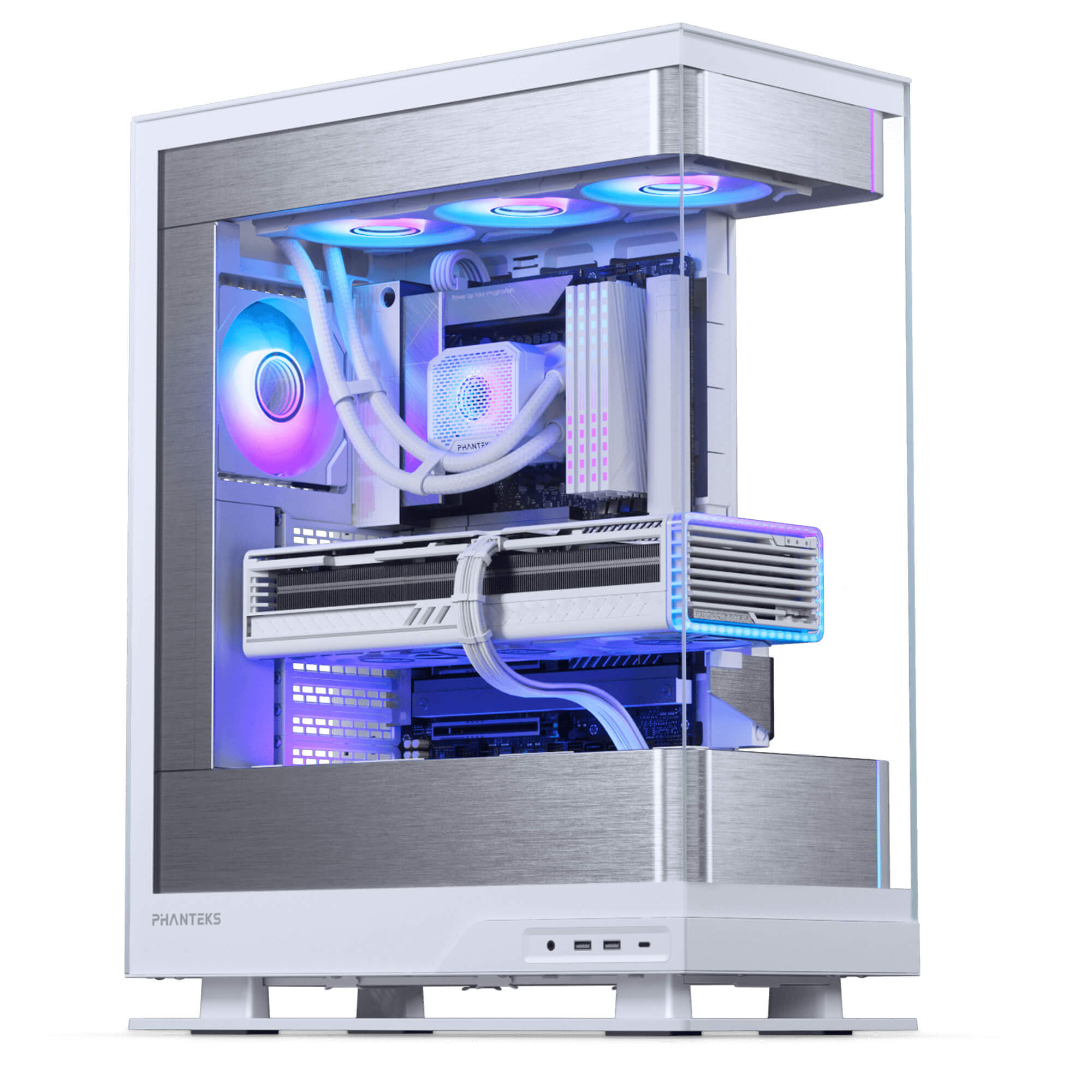 PHANTEKS EVOLV X2 TEMPERED GLASS MID TOWER CASE WHITE thumbnail 11