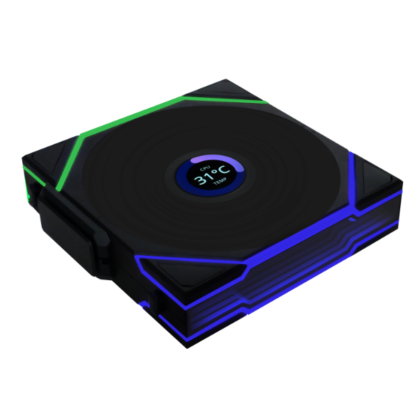 120MM UNI FAN R12TL LED REVERSE WIRELESS BK(1PACK)