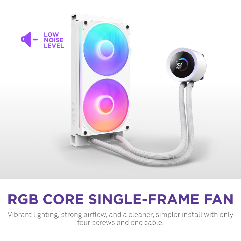 NZXT KRAKEN PLUS 240 RGB V2 240MM AIO WHITE thumbnail 5