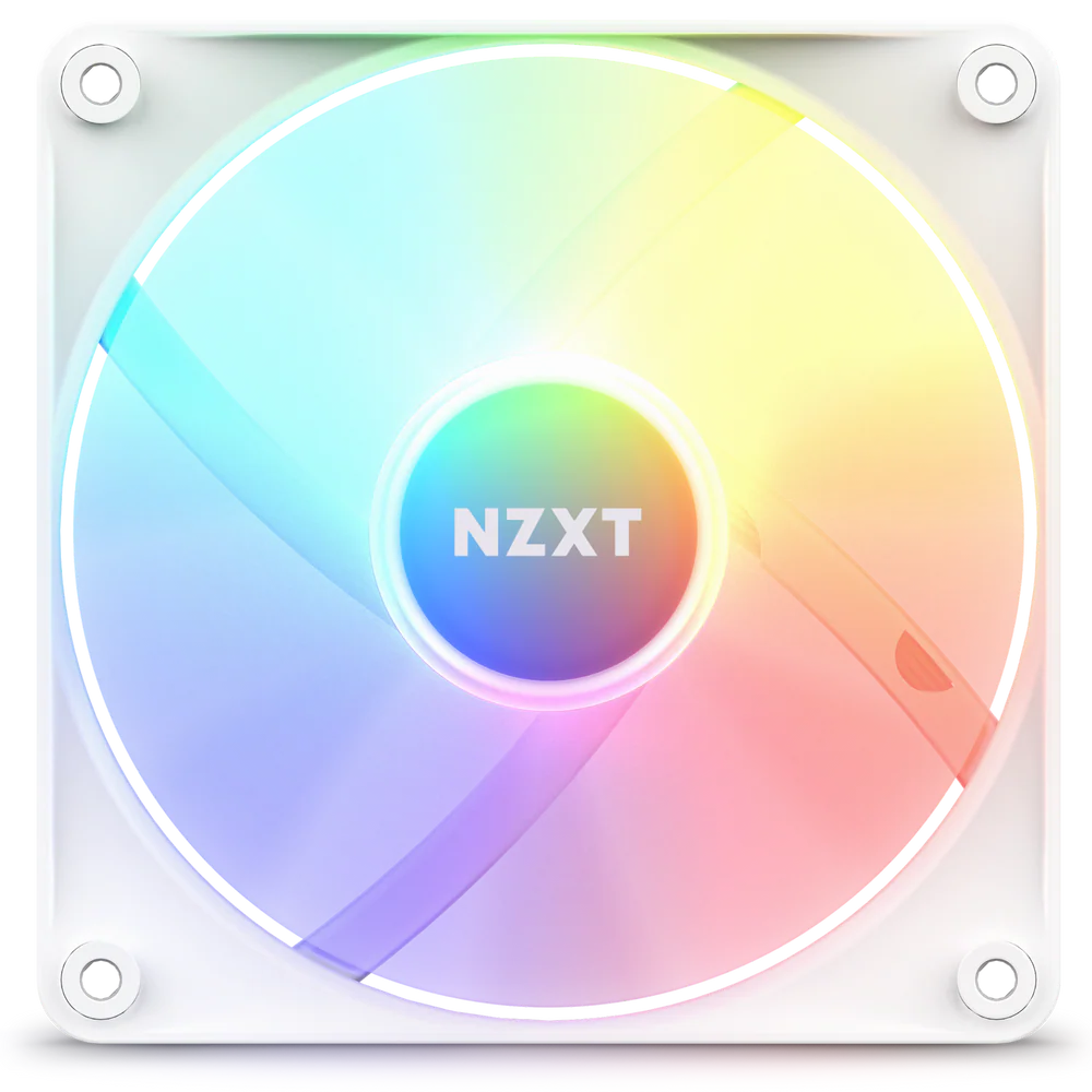 NZXT F120 RGB CORE 120MM HUB-MOUNTED RGB FAN WHITE thumbnail 2
