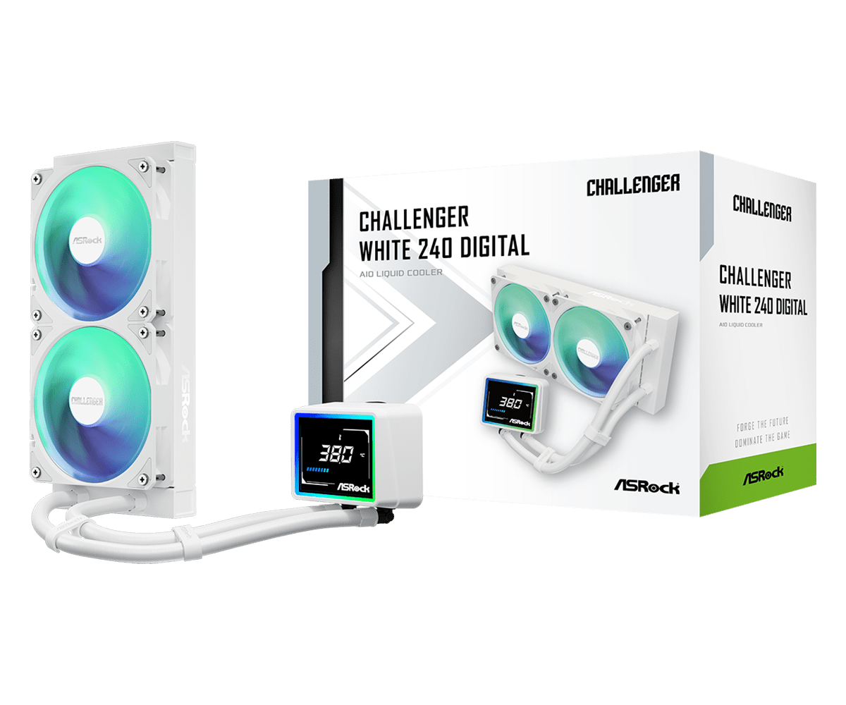 ASROCK CHALLENGER 240 DIGITAL ARGB WHITE