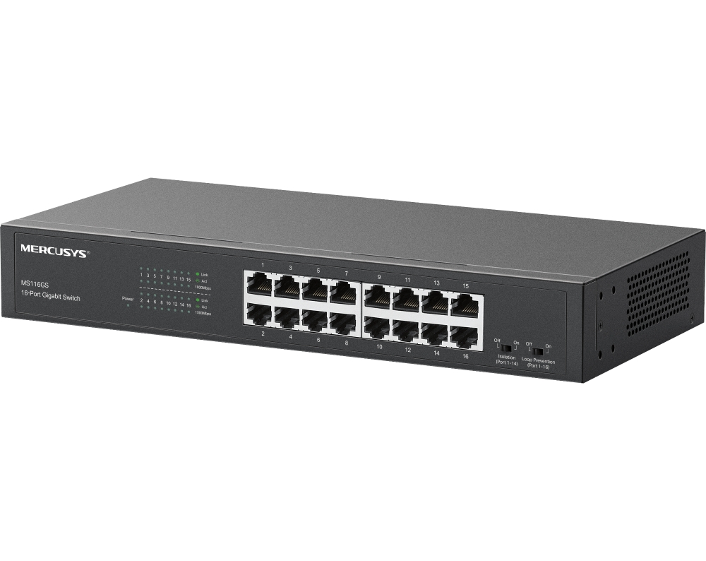 Mercusys MS116GS 16 PORT GIGABIT DESKTOP SWITCH thumbnail 2